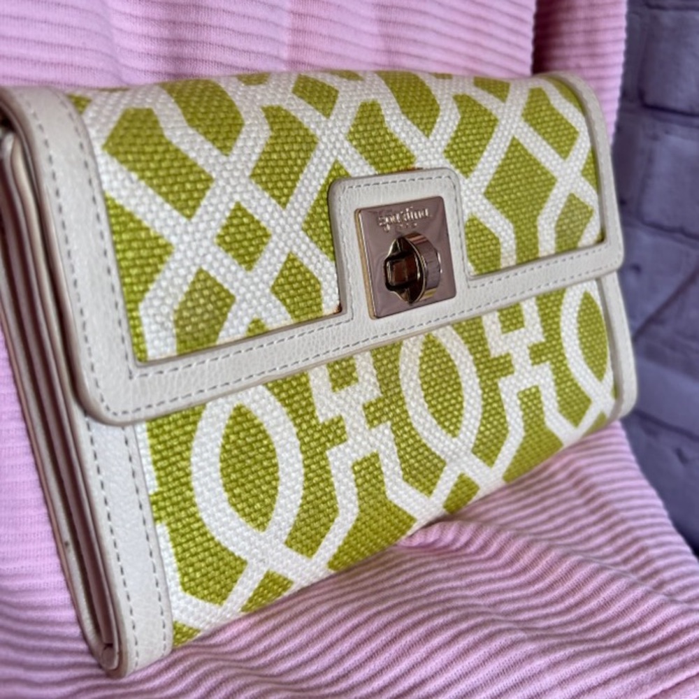 Spartina Daufuskie Island Crossbody Natural Linen, Genuine Leather